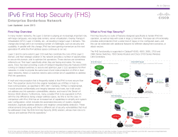 IPv6 First Hop Security (FHS) AAG