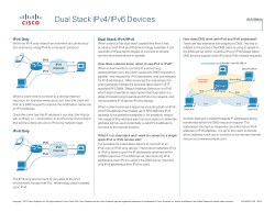 Dual Stack IPv4/IPv6 Devices