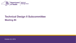 Technical Design II Subcommittee