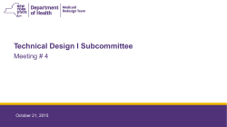 Technical Design 1 Subcommittee