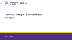 Technical Design I Subcommittee