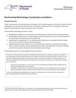 Benchmarking Methodology