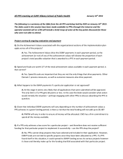 Q As from January 16 th PPS Meeting