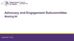 Advocacy and Engagement Presentation