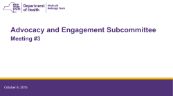 Advocacy and Engagement Presentation