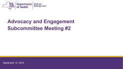 Advocacy and Engagement Presentation