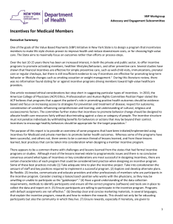 Incentives for Medicaid Patients