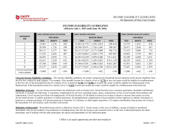 Income Eligibility Guidelines for Sponsors of Day Care Centers (CACFP-3687)