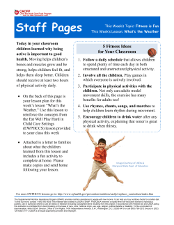 Fitness is Fun Staff Pages