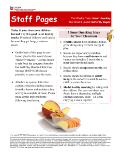 Smart Snacking Staff Pages