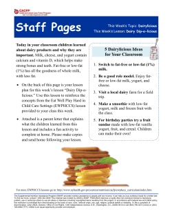 Dairylicious Staff Pages