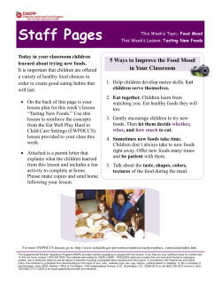 Food Mood Staff Pages