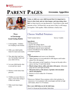 Awesome Appetites Parent Pages