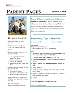 Fitness is Fun Parent Pages