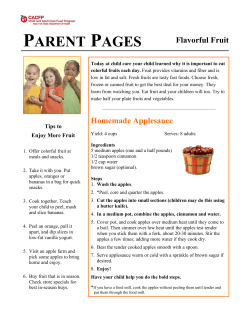 Flavorful Fruit Parent Pages