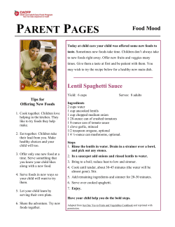 Food Mood Parent Pages