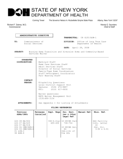 08LTCADM-01 - Nursing Home Transition and Diversion Home and Community-Based Services Waiver