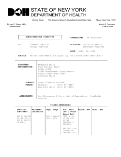 08ADM-03 - Maintaining Medicaid Eligibility for Incarcerated Individuals
