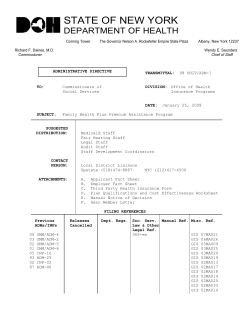 08ADM-01 - Family Health Plus Premium Assistance Program