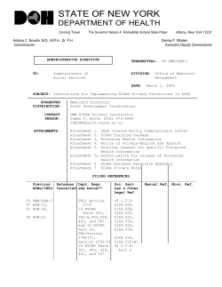 06ADM-01 -Instructions for Implementing HIPAA Privacy Protections in LDSS