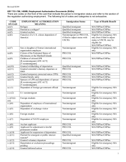 Attachment 2 - Key to I-766, I-688B, Employment Authorization Documents (EADs)