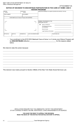 Attachment IIA