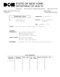 03INF-02 - Revised DOH-4220: ACCESS NY Healthcare Application