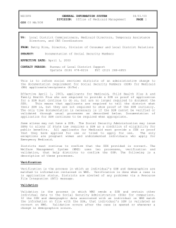 03MA008 - Documentation of Social Security Numbers