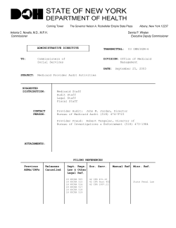 03ADM-06 - Medicaid Provider Audit Activities
