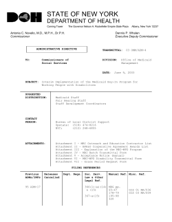 03ADM-04 - Interim Implementation of the Medicaid Buy-In Program for Working People with Disabilities