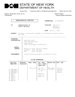 02ADM-02 - Transfer of Resources: Changes in Medicaid Regional Rates for 2002