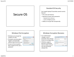 Secure Operating Systems