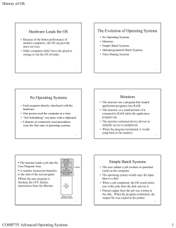 Historical Development of Operating Systems