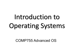 Overview of Operating Systems