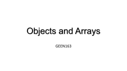 Objects Arrays