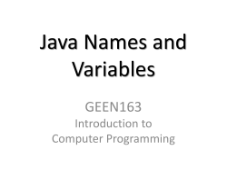 Java Basics