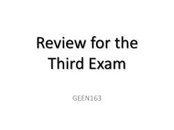 Slides for Exam 3 review