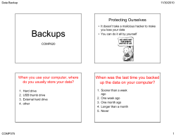 Backups