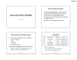 Security policy models