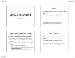 Cross Site Scripting