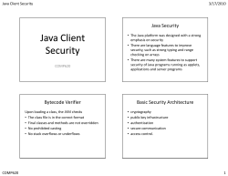 Java client security