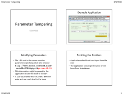 Parameter tampering
