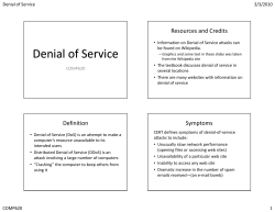 Denial of service