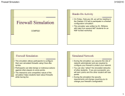 Firewall configuration
