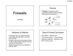 Firewalls