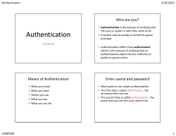 Authentication