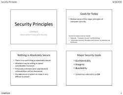 Security principles