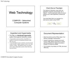 Lecture Slides on Web Technology