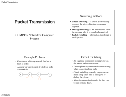 Lecture Slides on Packet Transmission
