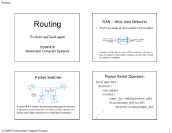 Routing on WANs